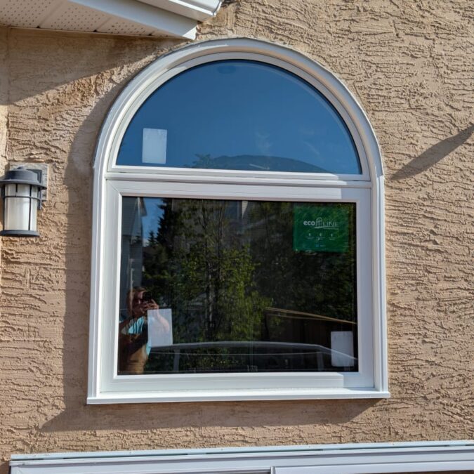 half circle over awning outside
