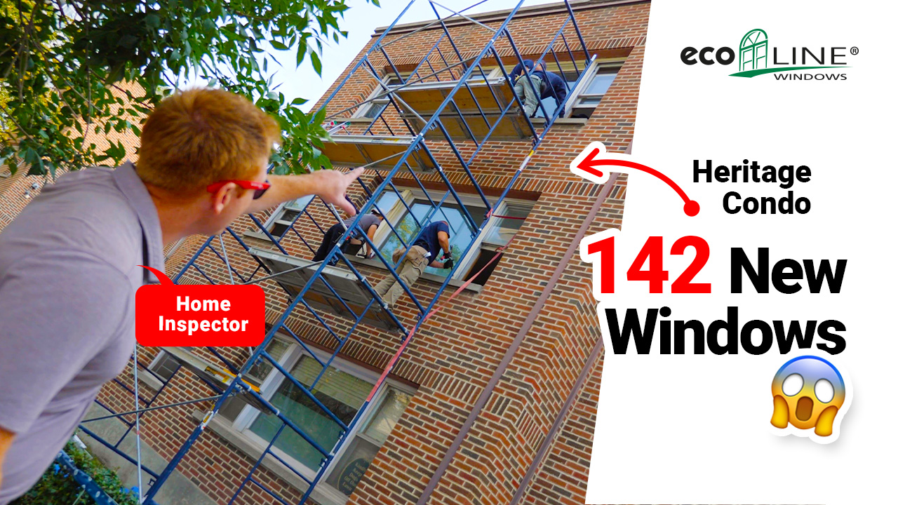 142 new windows Heritage condo