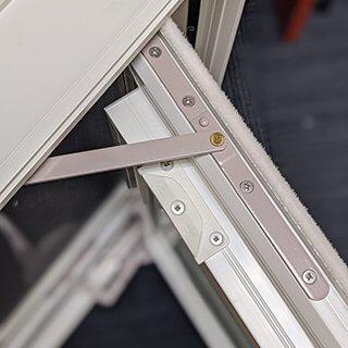 High Quality Vinyl Window: Quality hardware is made with solid steel metals cut on laser machines