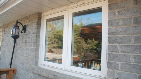 Retrofit Installation: although this is a new window, you can still see the old parts of the frame in this kind of installation