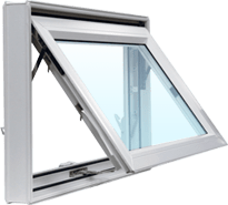 Awning windows open outward, away from the house.