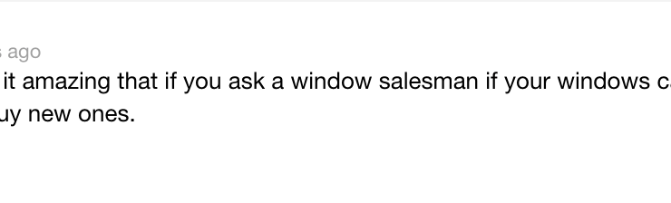 Thumbnail post Test Your Salesman: When Is It NOT Time To Get Replacement Windows?
