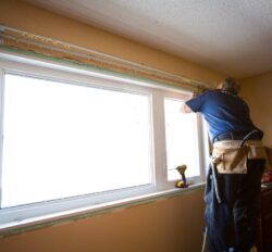 When enlarging the window opening you generally have the option to cut downward or to the side.