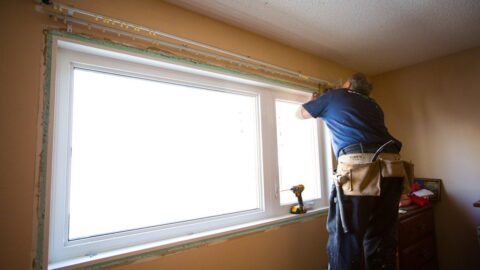 When enlarging the window opening you generally have the option to cut downward or to the side.