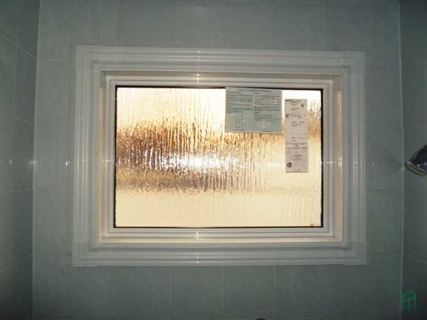 bathroom picture window frosted glass
