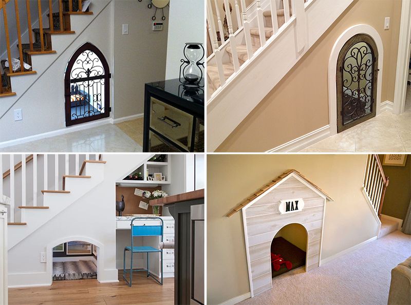 dog bed under stairs