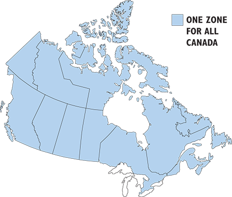 Canada climate zone (Energy Star criteria)