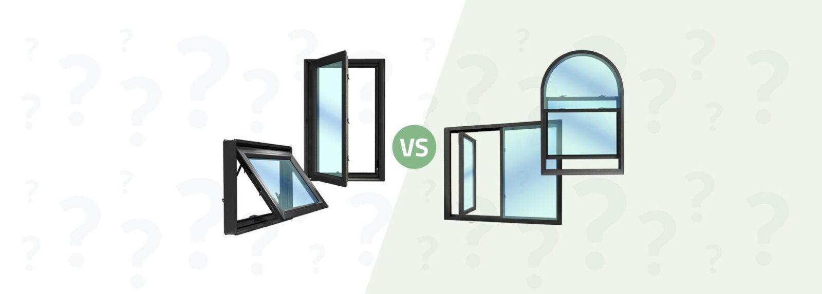 awning and casement vs slider and Hung 2
