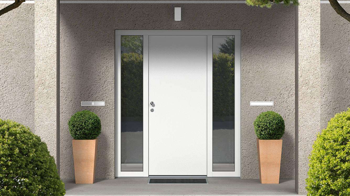 fiberglass white entry doors
