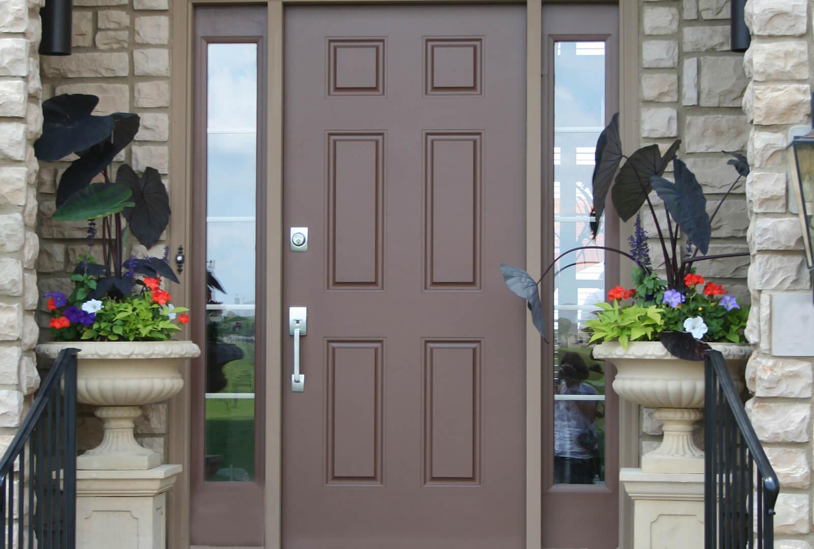 front door with side lites