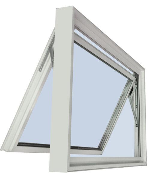 Basement hopper window