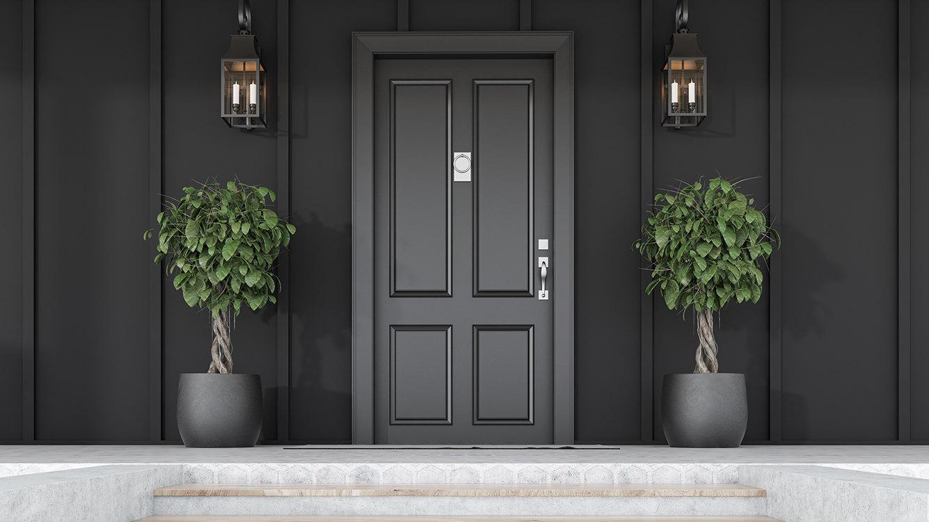 modern black exterior doors