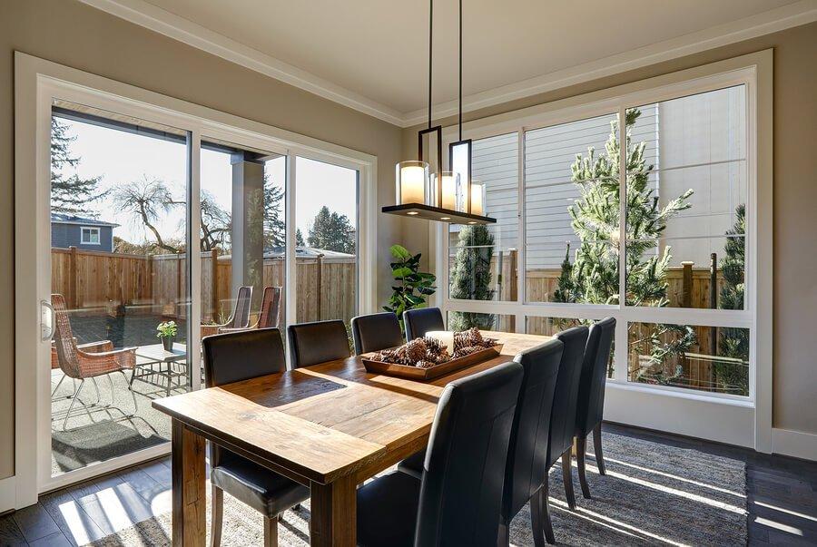 sun filled dining room