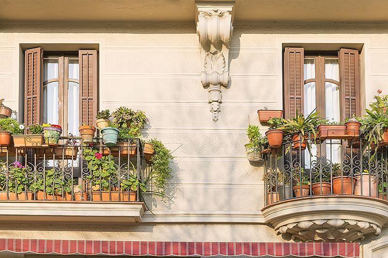 windows in Barcelona Spain